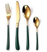 OriGlam Silverware Set, Flatware Cutlery Set, Stainless Steel Kitchen Utensils Set Tableware, Cut...