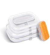 Clear Hard Plastic Zipper Case,Transparent Double Zippers Hard Pouch with 6pcs,Portable Travel Or...