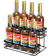 Homedawn Coffee Syrup Rack Organizer, Syrup Bottle Holder Stand for Coffee Bar, 2-Tier 8 Bottles ...