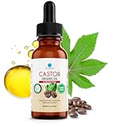 Dr. Robaina Organic Castor Oil – Cold-Pressed for Hair Growth, Eyelash &amp; Eyebrow Care, Skin Hydra...