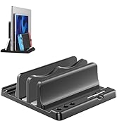 Ahonnpely Vertical Laptop Stand Holder - Adjustable ABS Plastic Laptop Holder Vertical, Space-Sav...