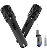 ZOWEETEK Wireless Microphones for Singing,Dual Handheld Dynamic Mic with Rechargeable Receiver,Ka...