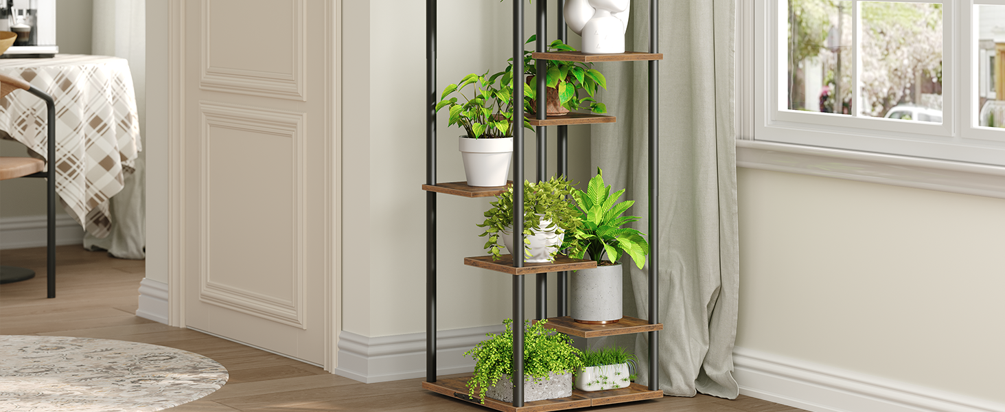 Yzosvki 10-Tier Rotating Plant Stand Indoor