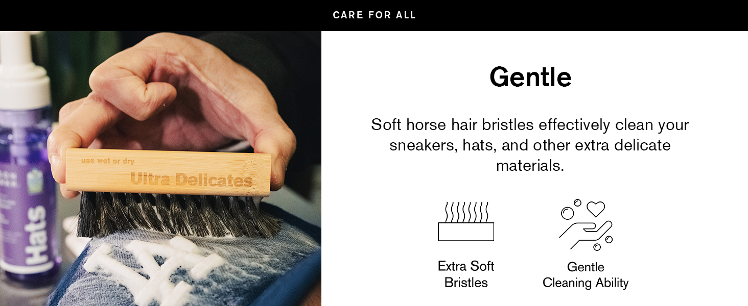 Ultra delicate brush to clean ultra delicate materials