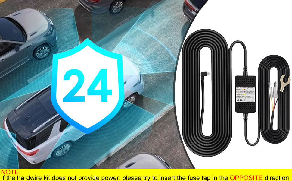 24h dashcam hardwire kit