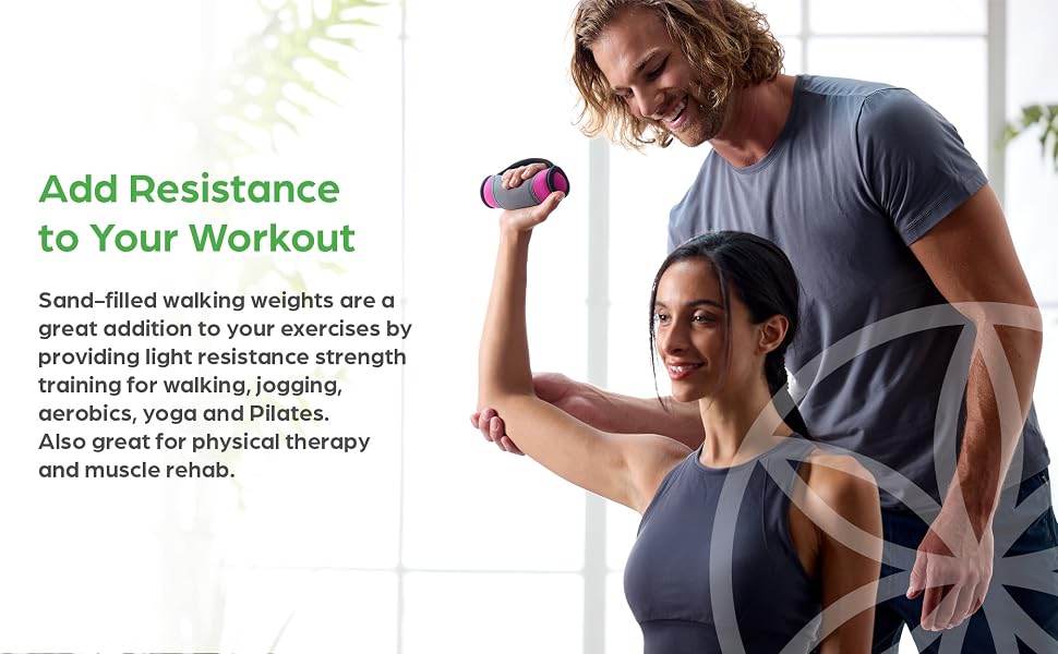 Gaiam Hand Weights for Women &amp;amp; Men Soft Dumbbell Walking Hand Weight Sets with Hand Strap