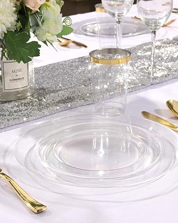 CLEAR DINNER PLATES