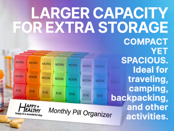 large monthly pill organizer