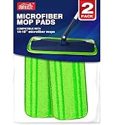HOMEXCEL Microfiber Mop Pads 2 Pack,Reusable Washable Cloth Mop Head Replacements Thick Spray Wet...