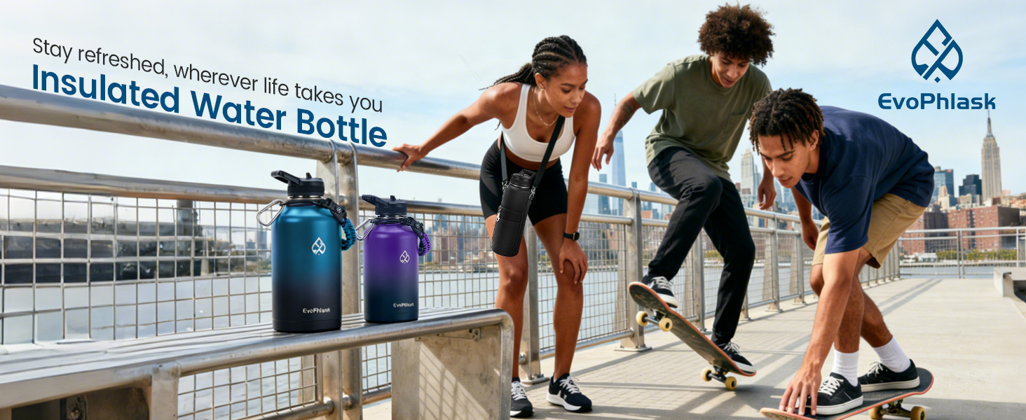 EvoPhlask Insulated Water Bottle. Stay Refreshed, Wherever Life Takes You