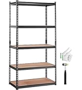 VEVOR Storage Shelving Unit, 5-Tier Adjustable, 2000 lbs Capacity, Heavy Duty Garage Shelves Meta...