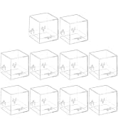 BENECREAT 10 Pack Mineral Sample Case, 1.38x1.38x1.38inch Transparent Storage Box, Square Clear P...