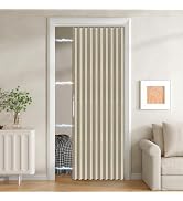 Jilron 100% Blackout Fabric Folding Door Curtain with Magnetic Closure - Accordion Style for Slid...