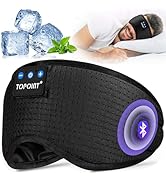 TOPOINT Bluetooth Sleep Eye Mask Wireless Headphones, Sleeping Eye Cover Travel Music Headsets wi...