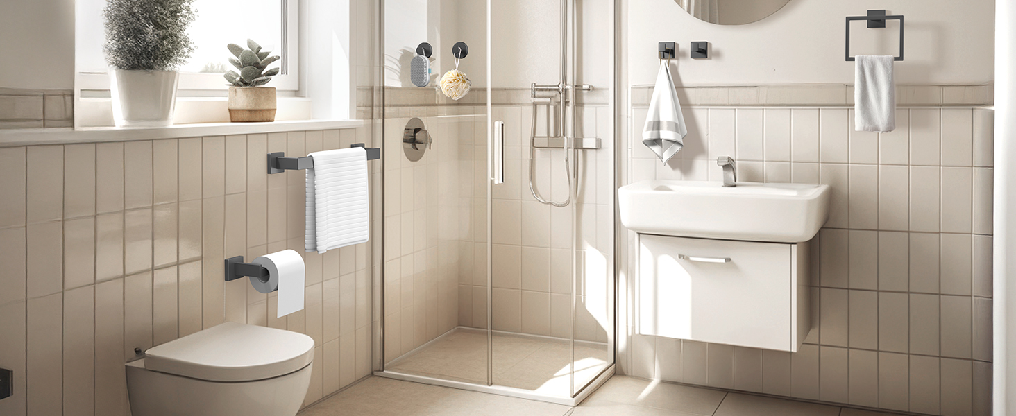 bathroom accessory set