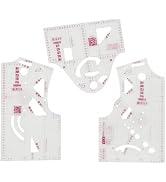 Labriciyon 3Pcs Fashion Design Ruler Set - Plastic, Single Piece of Cloth, 1:5 Scale - Sewing Too...