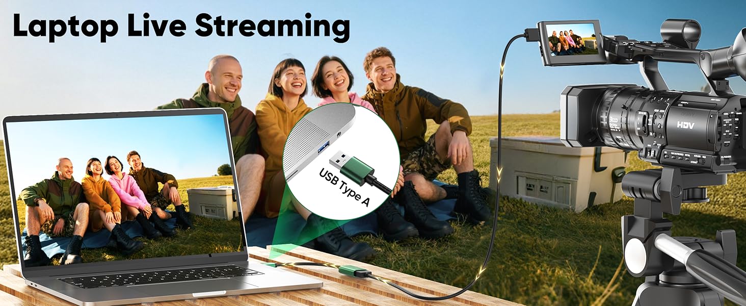 HDMI Video Capture Card for Laptop Live Streaming