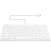 Omars MFI Certified iPad Plug-n-Go Wired Keyboard with 8-pin Lightning Connector Compatible with ...