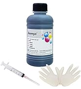 Aomya Compatible HP Black Ink Refill Kit 250ml Dye Bulk Ink for HP Inkjet Printers Refillable Car...