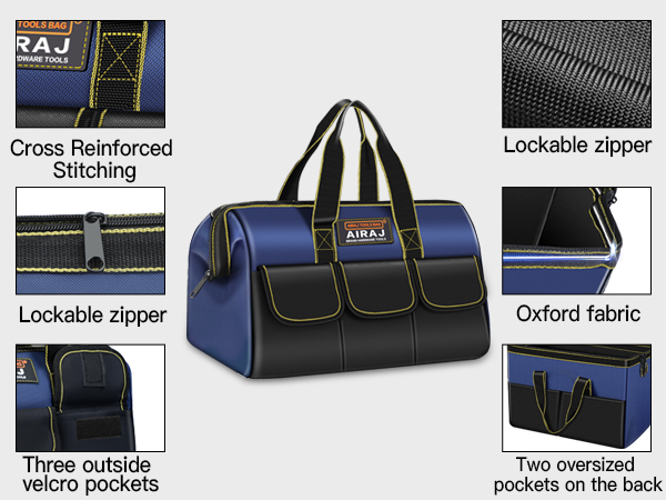 tool bag,tool bag organizer,tool bags for men,tool storage bag,wide mouth tool bag,14 inch tool bag