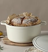 CAROTE 5QT Enameled Cast Iron Dutch Oven Pot with Lid, Heavy-Duty Dutch Oven for Sourdough Bread ...