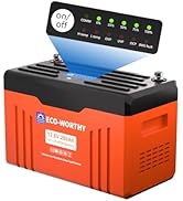 ECO-WORTHY 12V 280AH Lifepo4 Lithium Battery with SOC LEDs, Bulit-in 300A BMS, Low Temp Protectio...