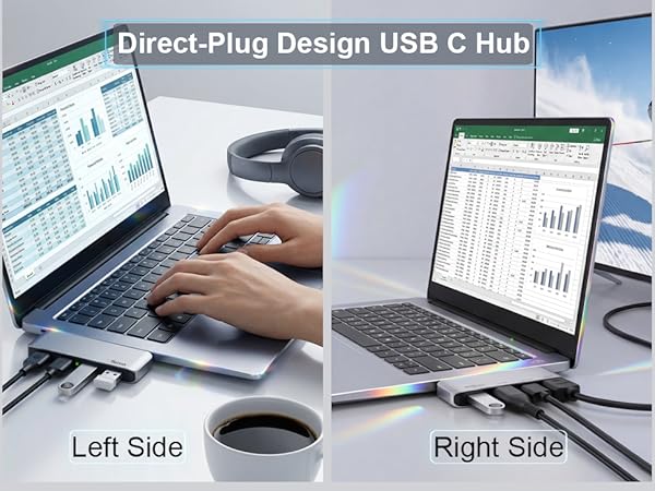 4 port usb c hub:This USB C USB hub features one 4K HDMI port and three high-speed USB 3.0 ports