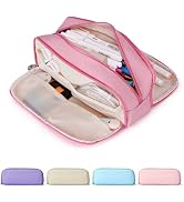 JAESITETER Big Capacity Pencil Case Large Pencil Pouch 3 Compartment Pouch Pen Bag for School Off...
