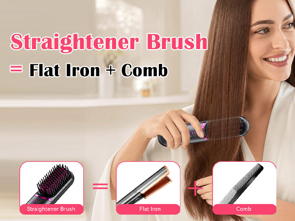 cordless straightener brush