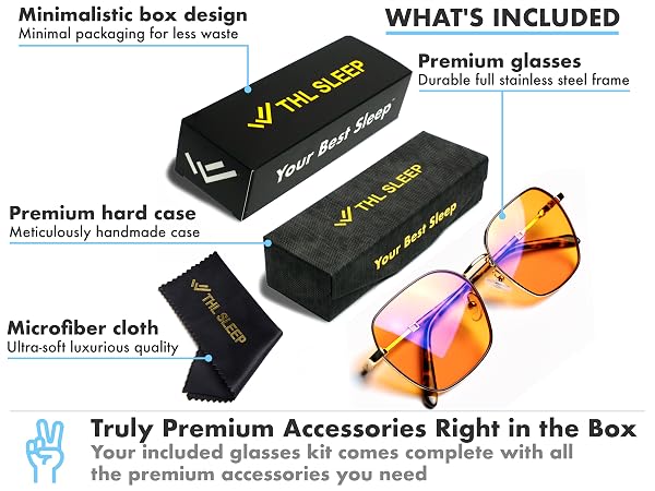 Blue light blocking glasses kit included amber blue light blocker glasses