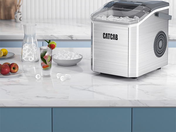 CATCAB Compact Fast Ice Maker with Handle