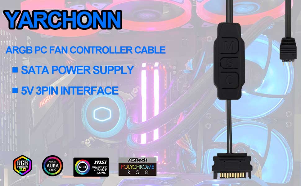 5V 3PIN ARGB PC FAN Lighting Controller Cable