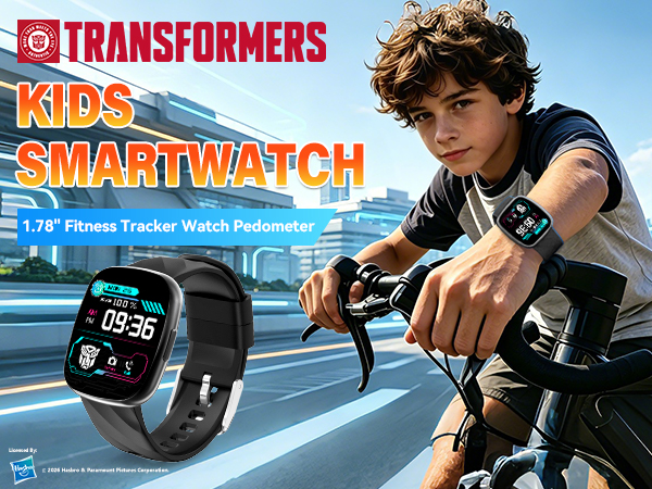Transformers watch kids smartwatch boys girls gift fitness tracker heart rate
