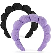 Spa Headbands for Washing Face or Facial, Set of 2 Skincare Headbands, Terry Cloth Headband Face ...