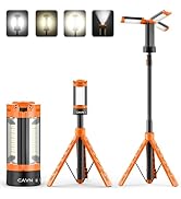 CAVN Rechargeable Camping Lights with Stand 6.5 ft Max Height, Portable Cordless LED Work Light 2...