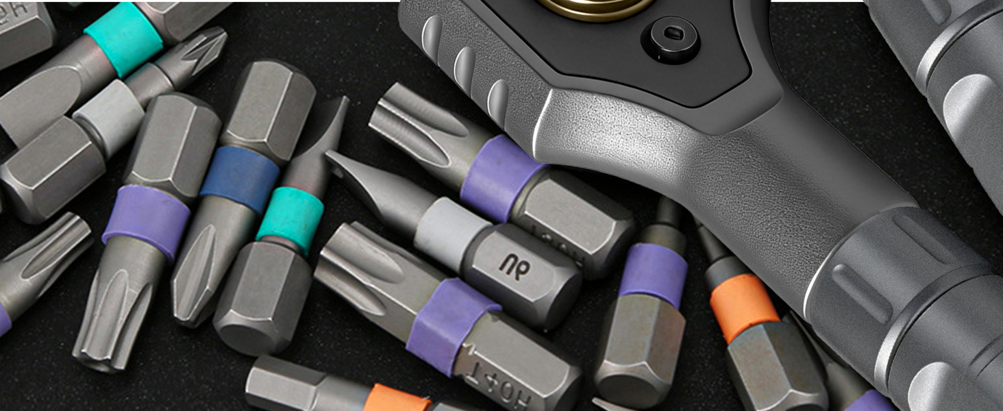 43 in 1 magnetic ratchet screwdriver set