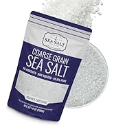 Sea Salt Superstore Coarse Sea Salt for Grinder Refill, Coarse Grain Kosher, Non-Iodized Unrefine...