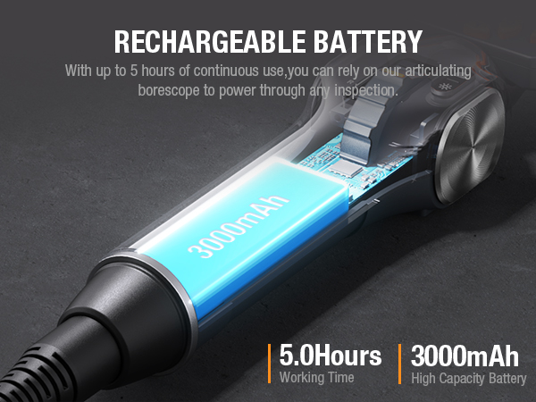 endoscope snake fiber optic camera scope with battery