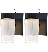 LIT-PaTH Dusk to Dawn Outdoor Wall Lantern, LED Jelly Jar Light, 11W 800 Lumens, 3000K Warm White...