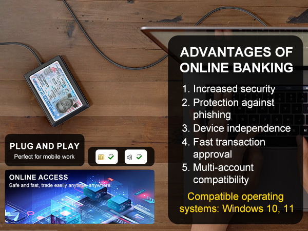Chip Card Reader 2-in-1 Contact and Contactless