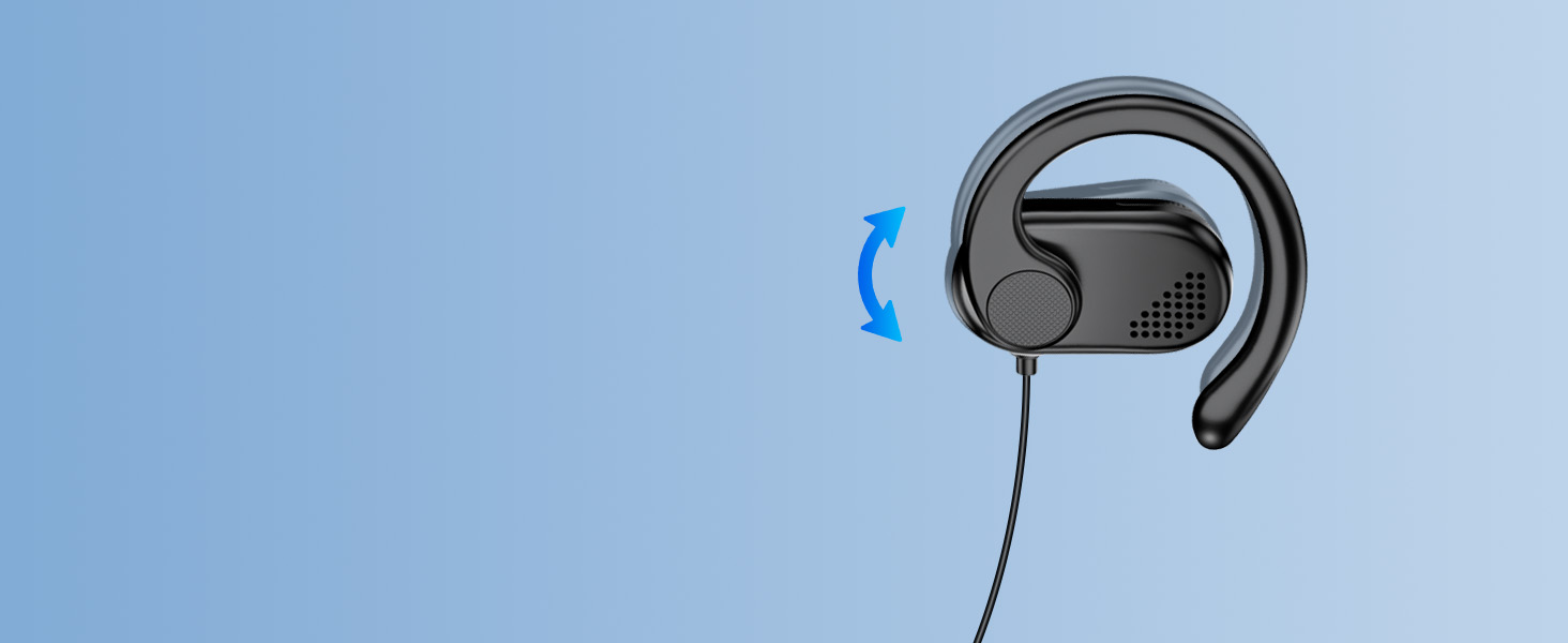 open-ear headphones with hook