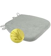 Sigmat Dining Chair Pad, 16.5 x 16 Inches U-Shape Memory Foam Kitchen Chair Cushion with Strips Grey