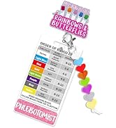 Obookey Phlebotomy Badge Reel with Buddy, Order of Blood Draw Beads with Vertical Reference Card,...