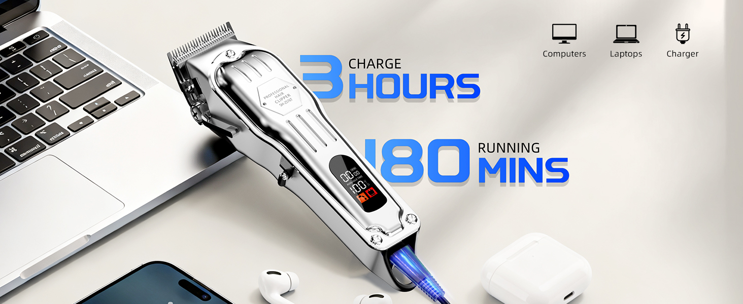 charge 3 hours running 180 mins