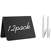 12 Pack 4"x3"Mini Chalkboard Signs for Chalk Sign for Food - Party - Buffet - Table Sign Chalkboa...