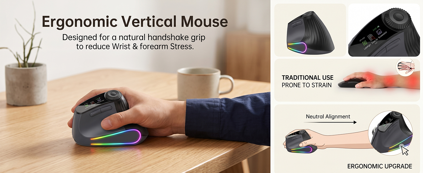 Ergonomic Wireless Mouse