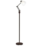 OttLite Webster Adjustable LED Floor Lamp – Metal Bronze Painted Finish, Modern Contemporary Desi...