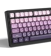 Womier MOA Keycaps Japanese, PBT Keycaps 60 75 100 Percent,Cute Dye-Sublimation 134 Keys Custom K...