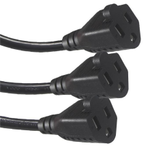 KUNCAN 3-Way Outlets Extension Cord