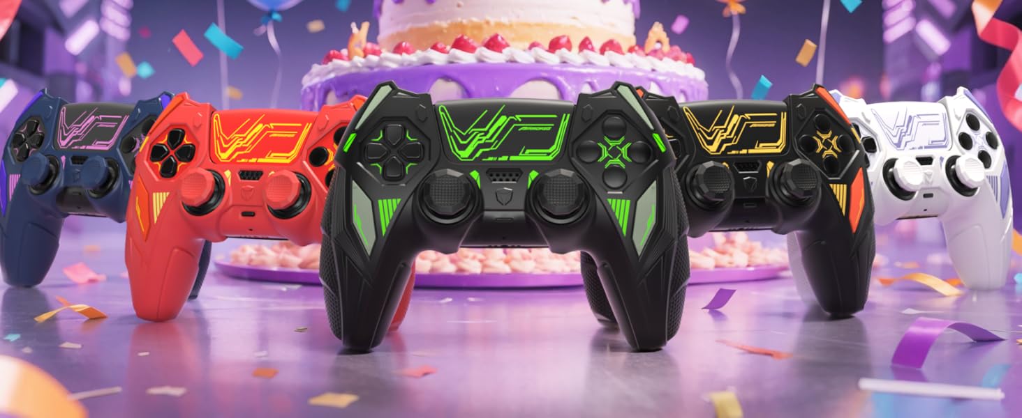 PlayVital Mecha Rhino Silicone Cover for ps5 Controller with Thumb Grips &amp;amp; Stickers